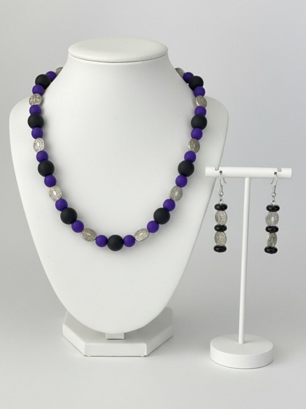 Modern Aztec Necklace and Earrings - Picture 2 of 5